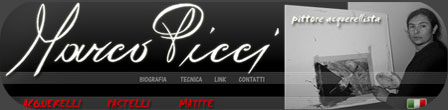 Logo di www.marcopicci.it - photorealistic watercolors - acquerelli iperrealistici