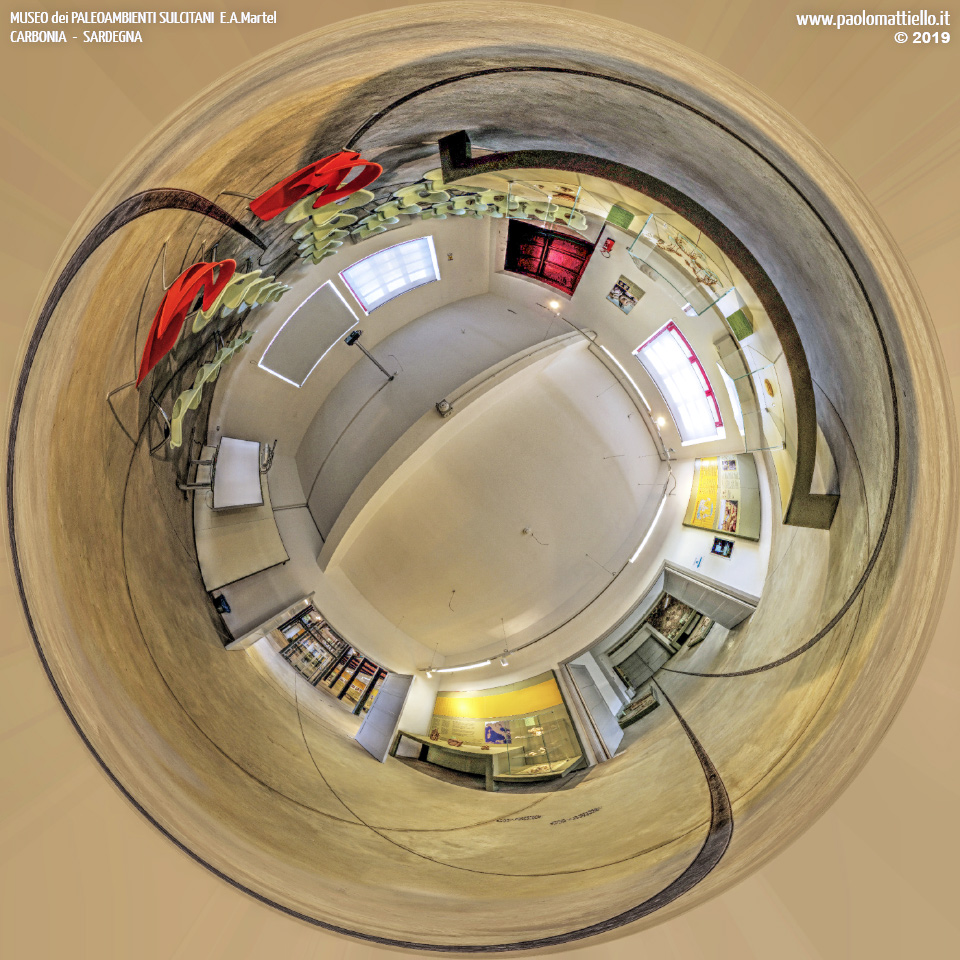 panorama stereografico stereographic - stereographic panorama - Sardegna→Carbonia | Museo dei PaleoAmbienti Sulcitani (PAS) E.A.Martel, 12, 11.09.2019