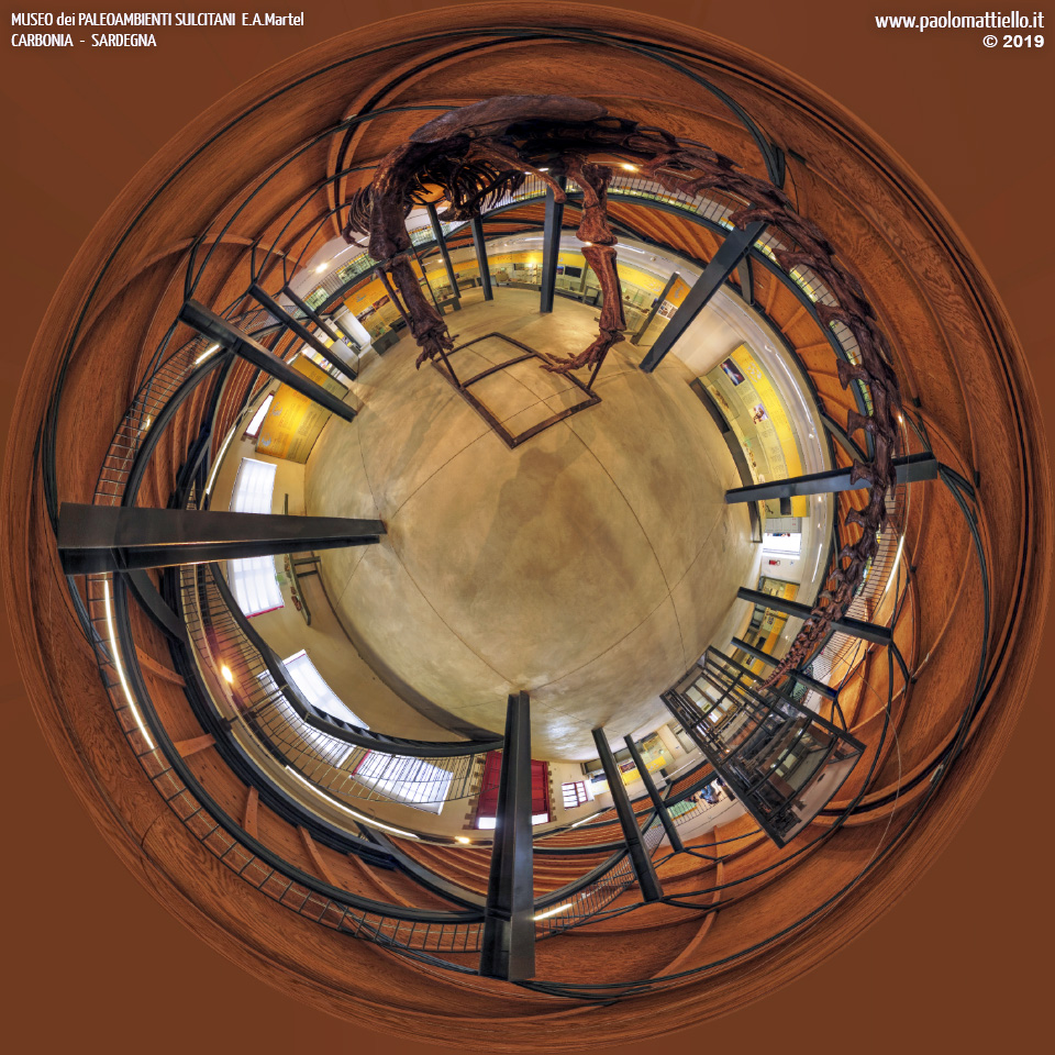 panorama stereografico stereographic - stereographic panorama - Sardegna→Carbonia | Museo dei PaleoAmbienti Sulcitani (PAS) E.A.Martel, 14, 11.09.2019