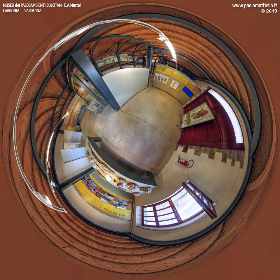 panorama stereografico stereographic - stereographic panorama - Sardegna→Carbonia | Museo dei PaleoAmbienti Sulcitani (PAS) E.A.Martel, 16, 11.09.2019