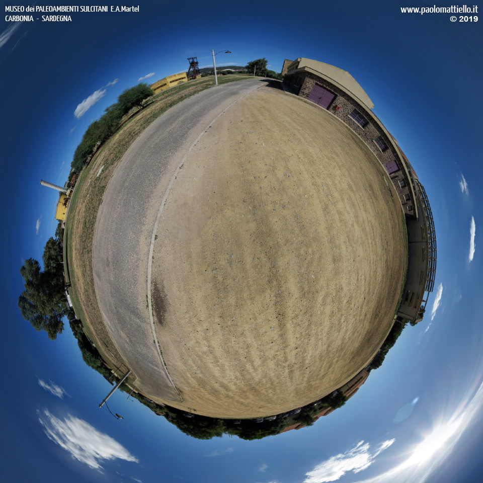 panorama stereografico stereographic - stereographic panorama - Sardegna→Carbonia | Museo dei PaleoAmbienti Sulcitani (PAS) E.A.Martel, 18, 24.09.2019