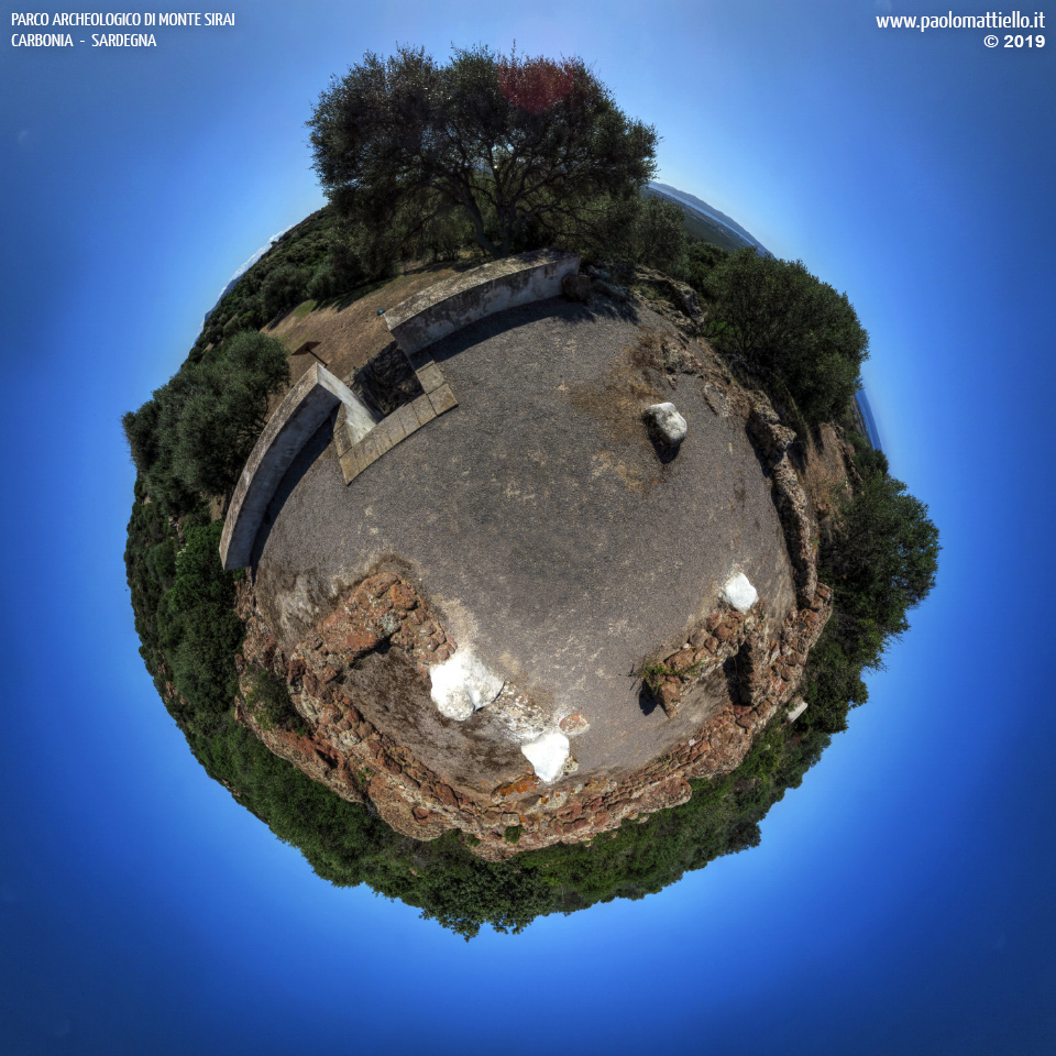 panorama stereografico stereographic - stereographic panorama - Sardegna→Carbonia | Parco archeologico di Monte Sirai,tophet, 16, 11.10.2019