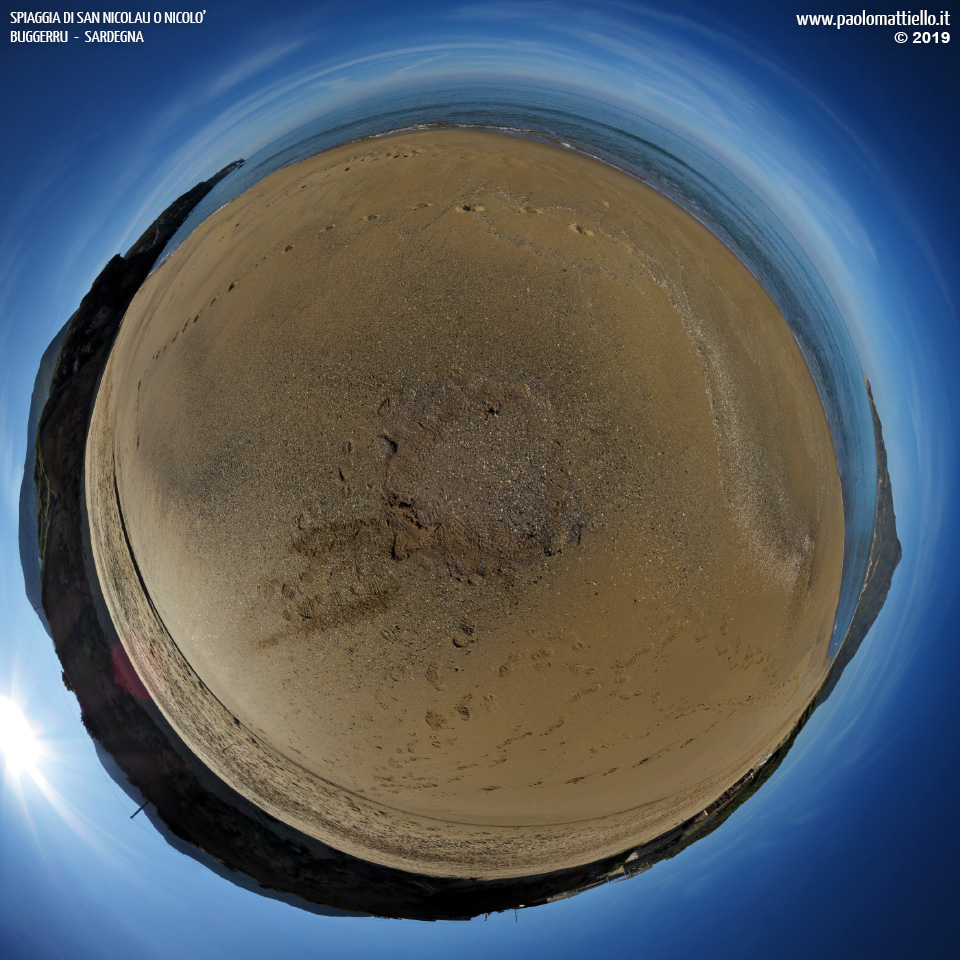 panorama stereografico stereographic - stereographic panorama - Sardegna→Buggerru | Spiaggia di San Nicolò o Nicolau, 12.10.2019