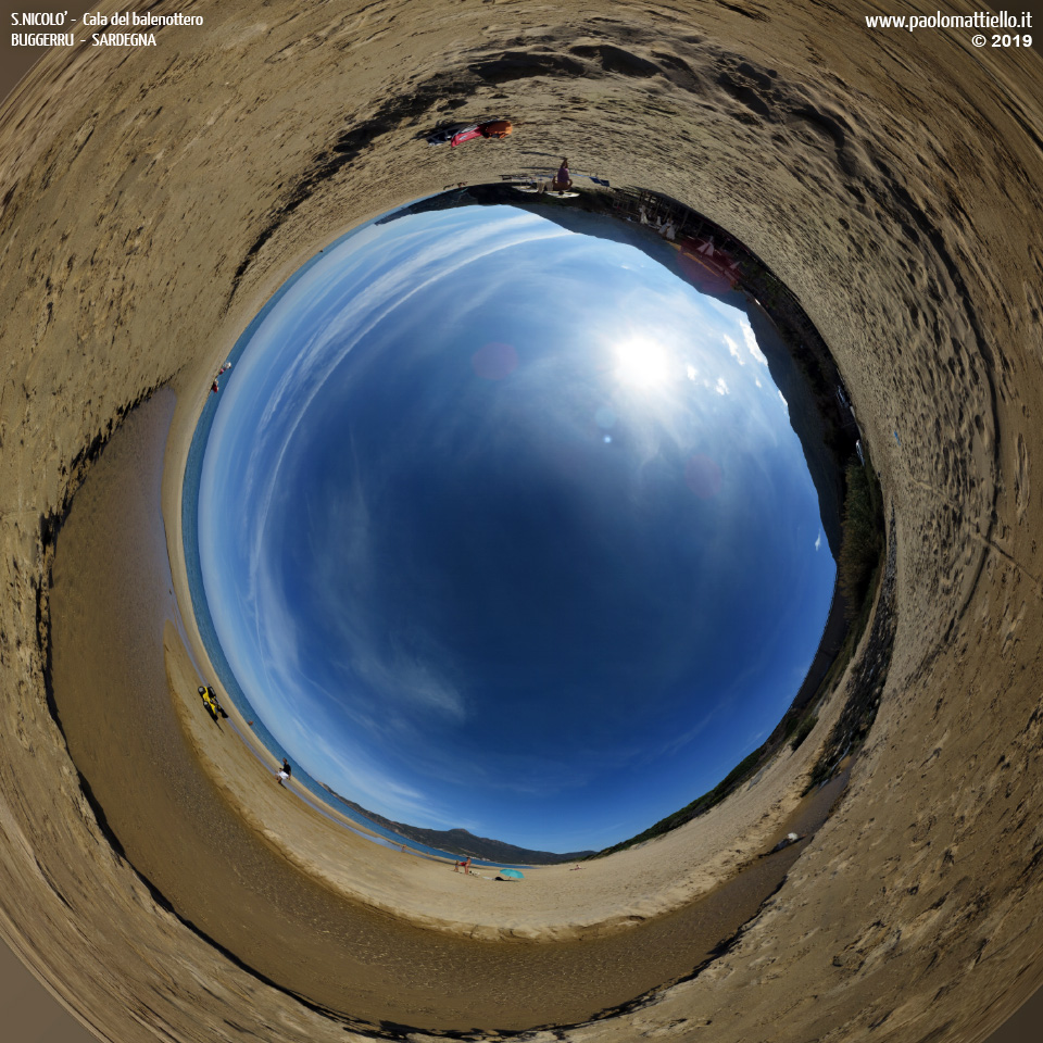 panorama stereografico stereographic - stereographic panorama - Sardegna→Buggerru | Spiaggia di San Nicolò o Nicolau, fiume, 12.10.2019