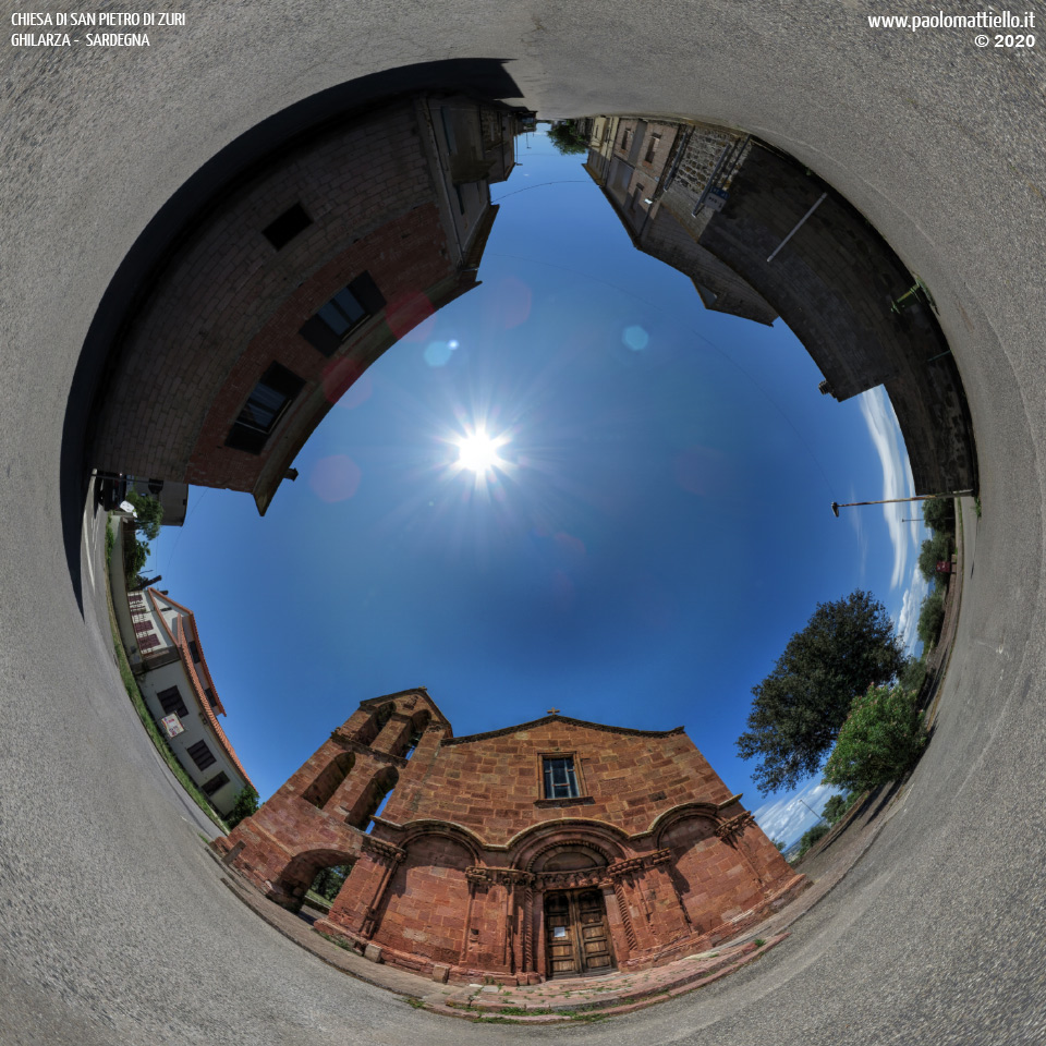 panorama stereografico stereographic - stereographic panorama - Sardegna→Ghilarza | chiesa di San Pietro di Zuri, 15.06.2020