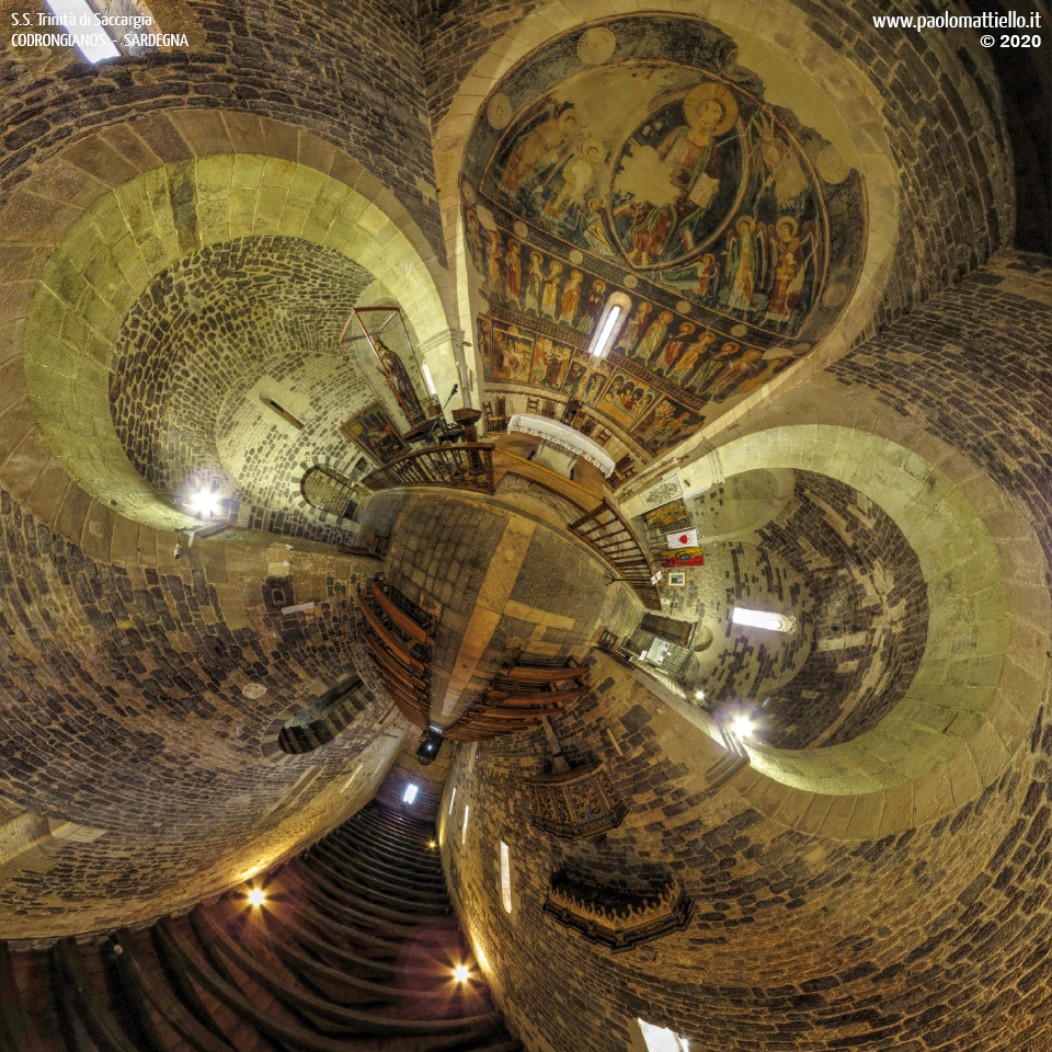 panorama stereografico stereographic - stereographic panorama - Sardegna→Codrongianos | Basilica della S.S. Trinità di Saccargia, 3, 07.07.2020