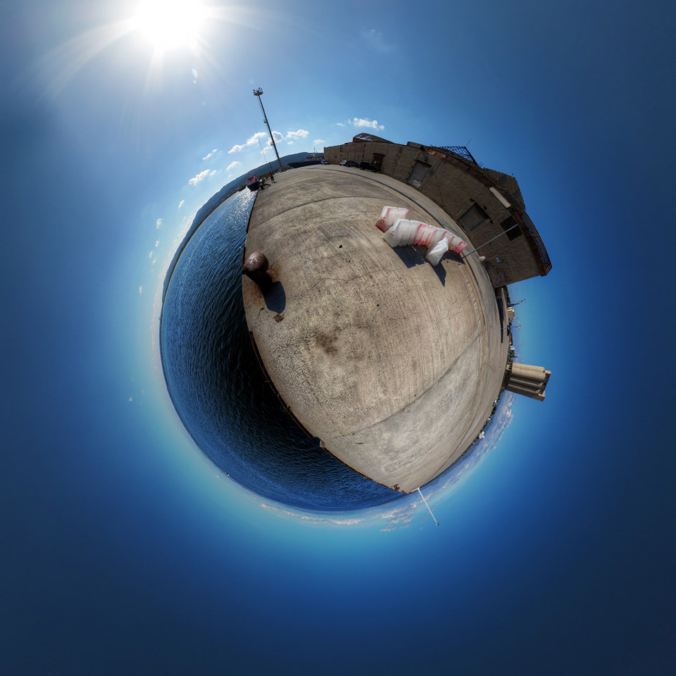 panorama stereografico stereographic - stereographic panorama - Sardegna→Sant'Antioco | Porto Ponte Romano, 06.09.2013