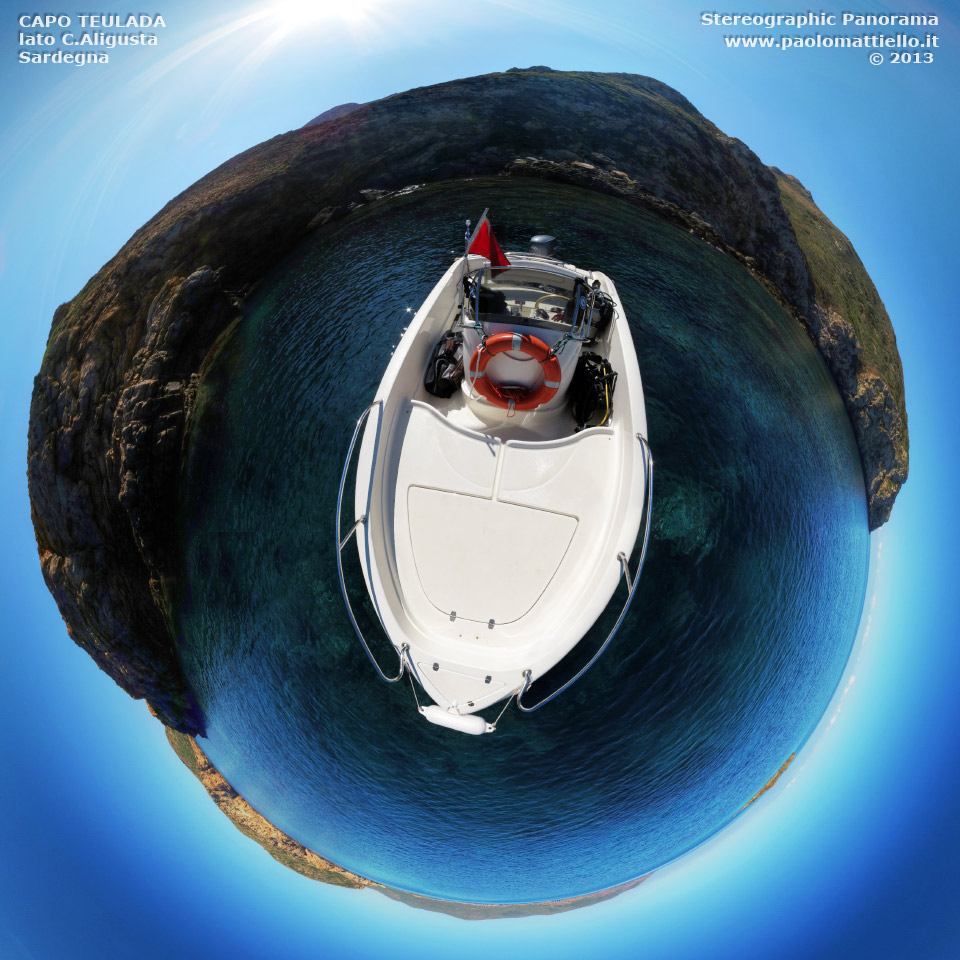 panorama stereografico stereographic - stereographic panorama - Sardegna→Teulada | Capo Teulada, lato Cala Aligusta, 07.09.2013