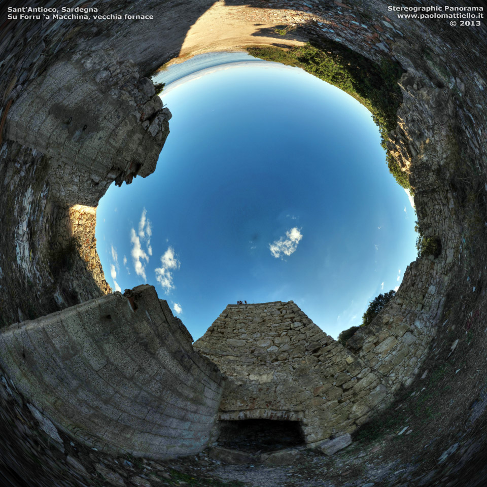 panorama stereografico stereographic - stereographic panorama - Sardegna→Sant'Antioco→loc. Is Pruinis | Spiaggia e fornace Forru a Macchina, 09.10.2013
