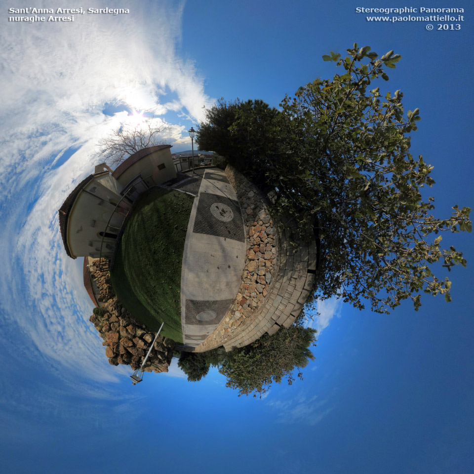 panorama stereografico stereographic - stereographic panorama - Sardegna→Sant'Anna Arresi | Nuraghe Arresi, 28.11.2013