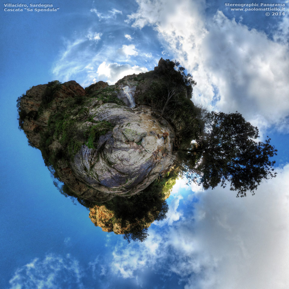 panorama stereografico stereographic - stereographic panorama - Sardegna→Villacidro | Cascata 
