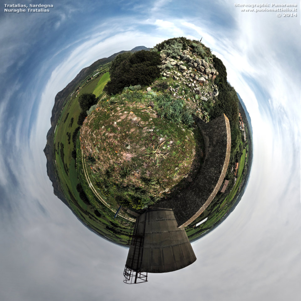panorama stereografico stereographic - stereographic panorama - Sardegna→Tratalias | Nuraghe Tratalias o Assa, 02.04.2014
