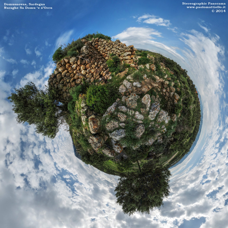 panorama stereografico stereographic - stereographic panorama - Sardegna→Domusnovas | Nuraghe Sa domu 'e s'Orcu, 12.04.2014