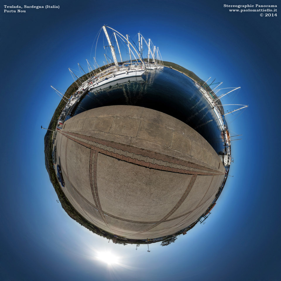 panorama stereografico stereographic - stereographic panorama - Sardegna→Teulada→Portu Nou | Marina di Teulada, Portu Nou (Porto Nuovo), 25.10.2014