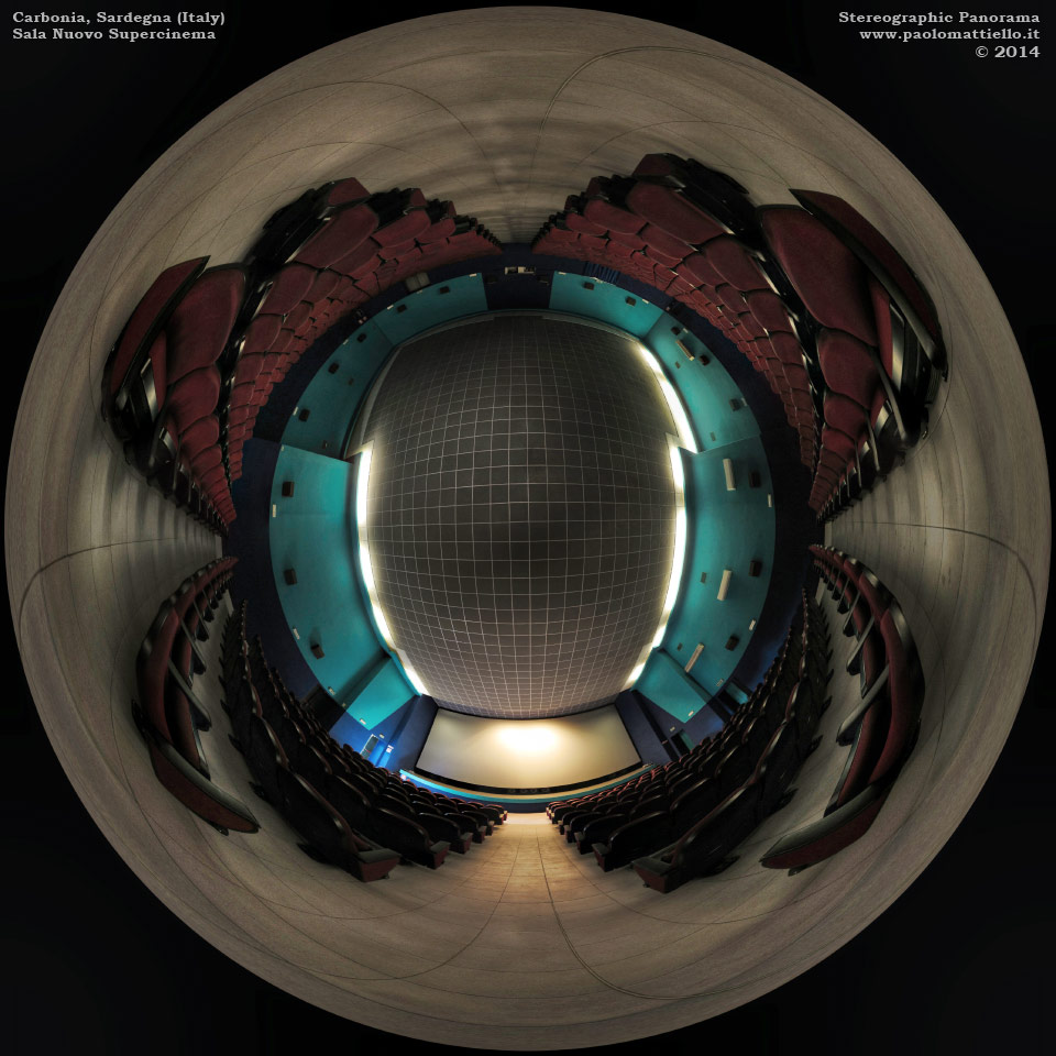 panorama stereografico stereographic - stereographic panorama - Sardegna→Carbonia | Sala del Nuovo Supercinema, 30.10.2014
