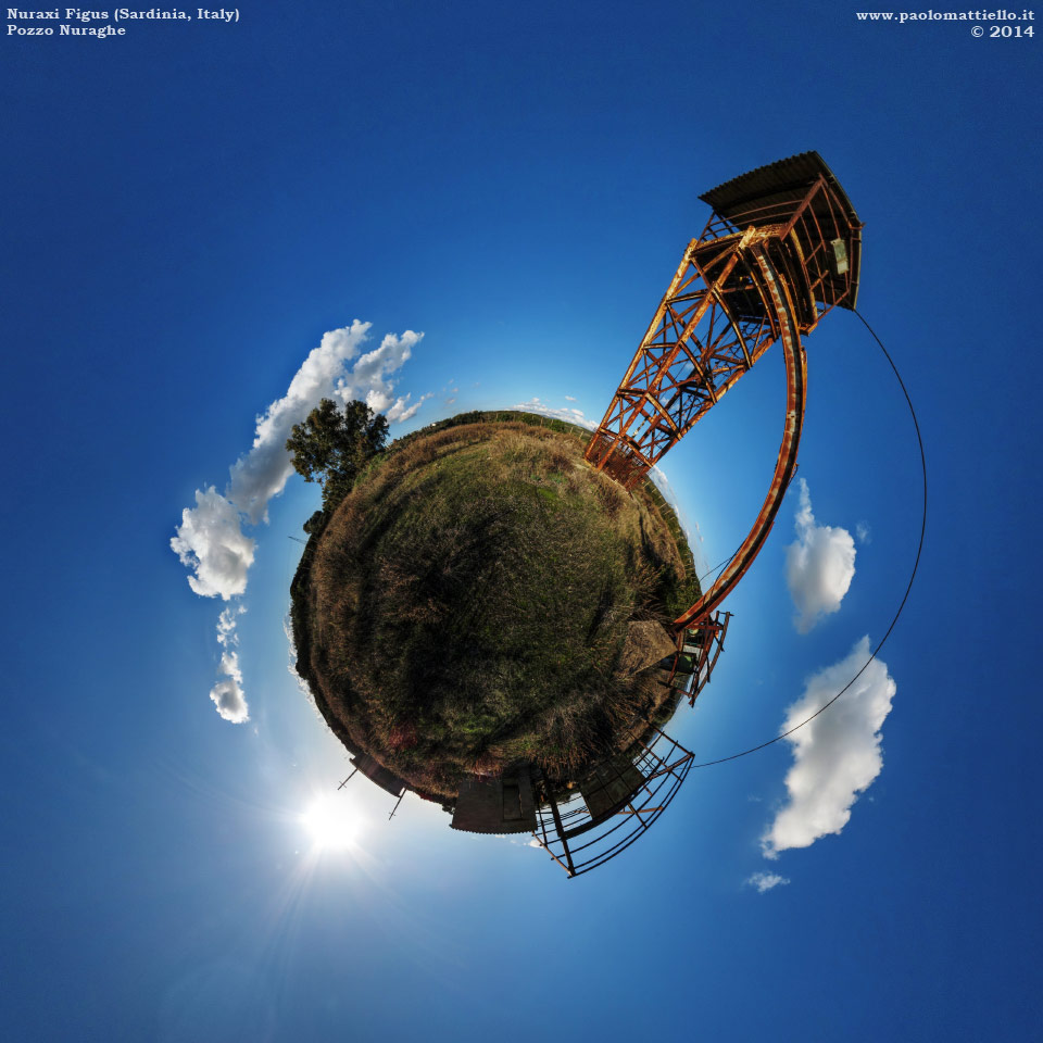 panorama stereografico stereographic - stereographic panorama - Sardegna→Gonnesa→Nuraxi Figus | Ex pozzo minerario Pozzo Nuraghe, 15.12.2014