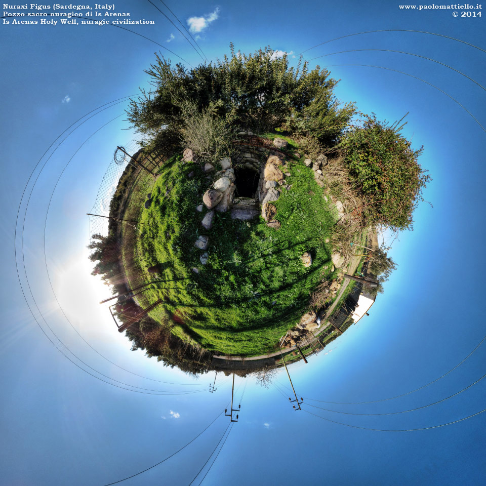 panorama stereografico stereographic - stereographic panorama - Sardegna→Gonnesa→Nuraxi Figus | Pozzo sacro nuragico di Is Arenas, 15.12.2014