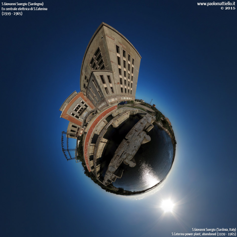 panorama stereografico stereographic - stereographic panorama - Sardegna→San Giovanni Suergiu | Ex centrale di San Caterina, 10.02.2015