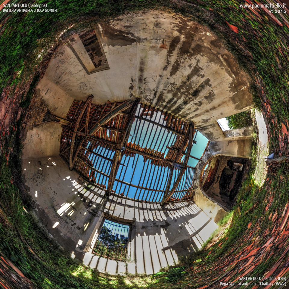 panorama stereografico stereographic - stereographic panorama - Sardegna→Sant'Antioco→Loc. Bega Giomitri | Batteria antiaerea II guerra mondiale, 15.04.2015