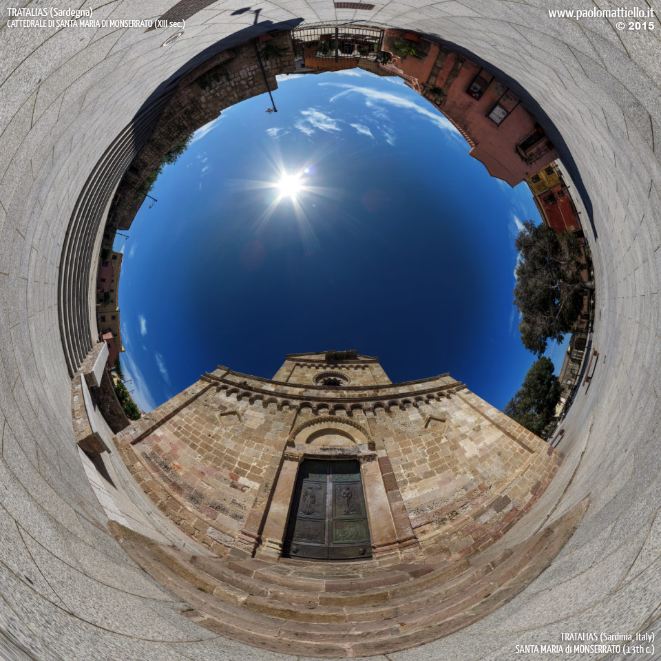 panorama stereografico stereographic - stereographic panorama - Sardegna→Tratalias vecchia | Cattedrale di S.Maria di Monserrato, 29.04.2015