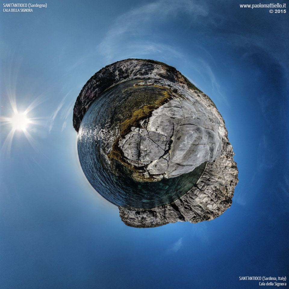 panorama stereografico stereographic - stereographic panorama - Sardegna→Isola di S.Antioco | Cala della Signora, 05.06.2015