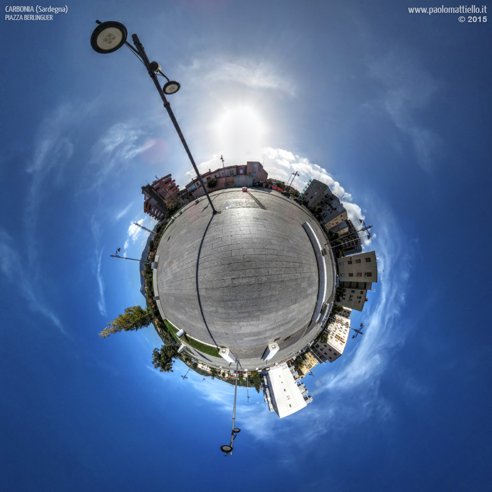 panorama stereografico stereographic - stereographic panorama - Sardegna→Carbonia | Piazza Berlinguer, 29.11.2015