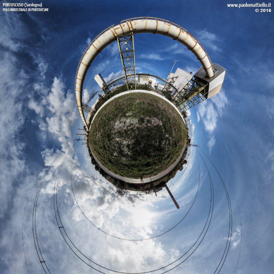 panorama stereografico stereographic - stereographic panorama - Sardegna→Portoscuso | Polo industriale di Portovesme, 26.02.2016