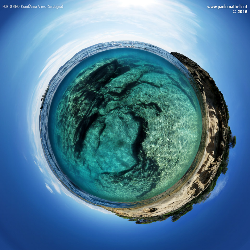 panorama stereografico stereographic - stereographic panorama - Sardegna→S.Anna Arresi→Porto Pino | Presso Punta Tonnara, 08.10.2016