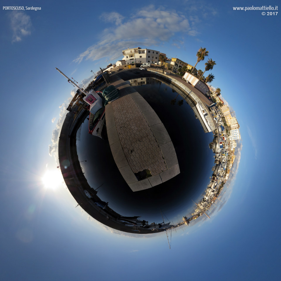 panorama stereografico stereographic - stereographic panorama - Sardegna→Portoscuso | Porticciolo turistico, 01.01.2017