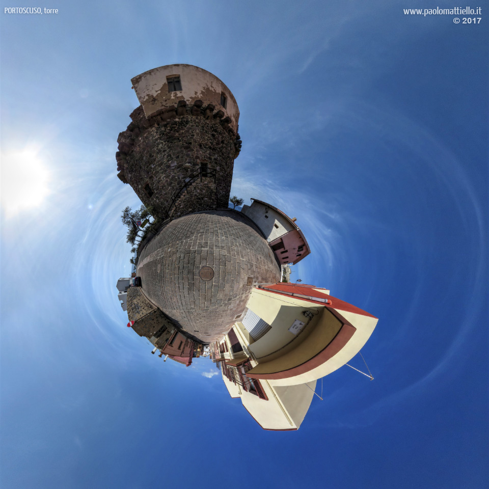 panorama stereografico stereographic - stereographic panorama - Sardegna→Portoscuso | Torre spagnola, 05.04.2017