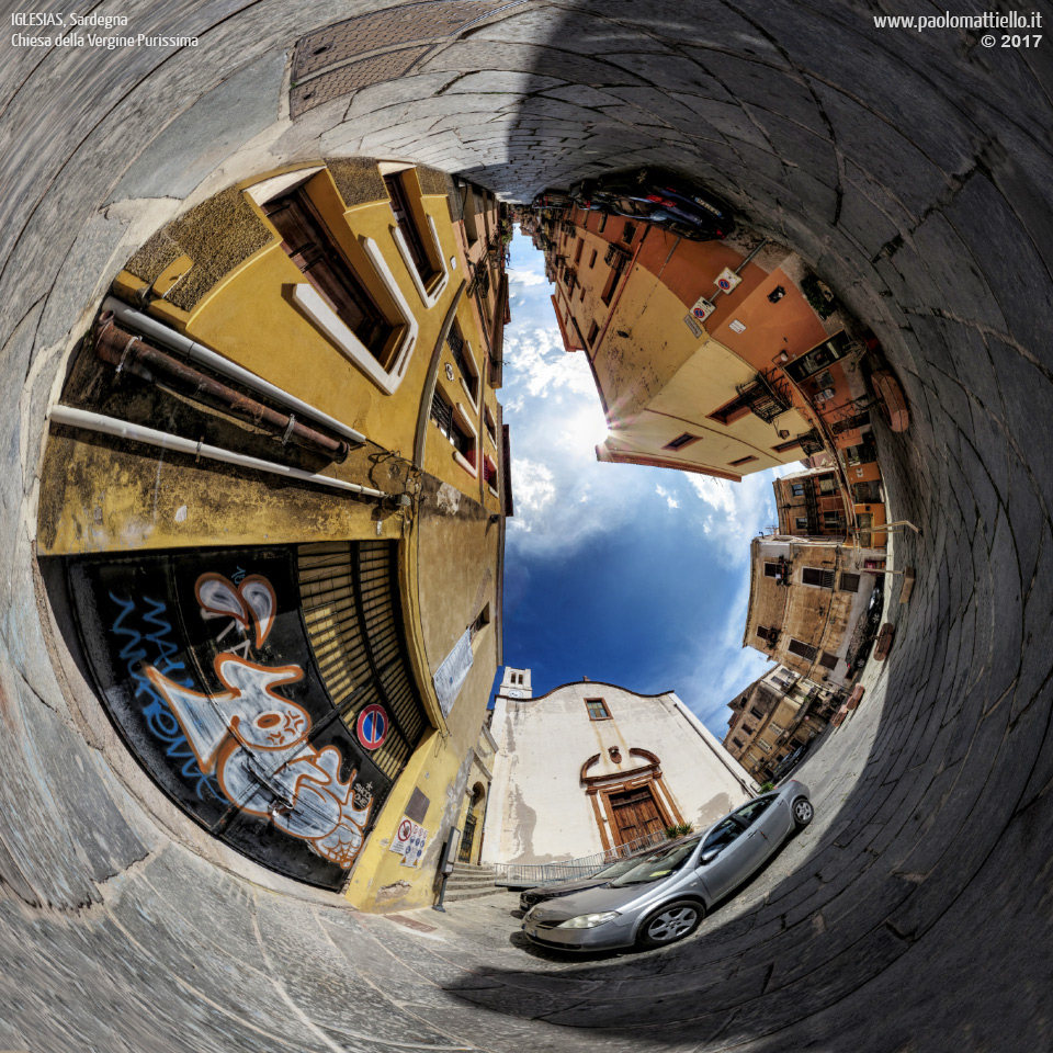 panorama stereografico stereographic - stereographic panorama - Sardegna→Iglesias | Chiesa della Vergine Purissima, 09.04.2017