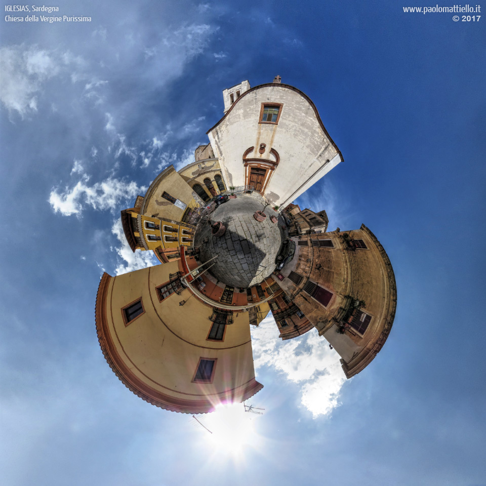 panorama stereografico stereographic - stereographic panorama - Sardegna→Iglesias | Chiesa della Vergine Purissima, 09.04.2017