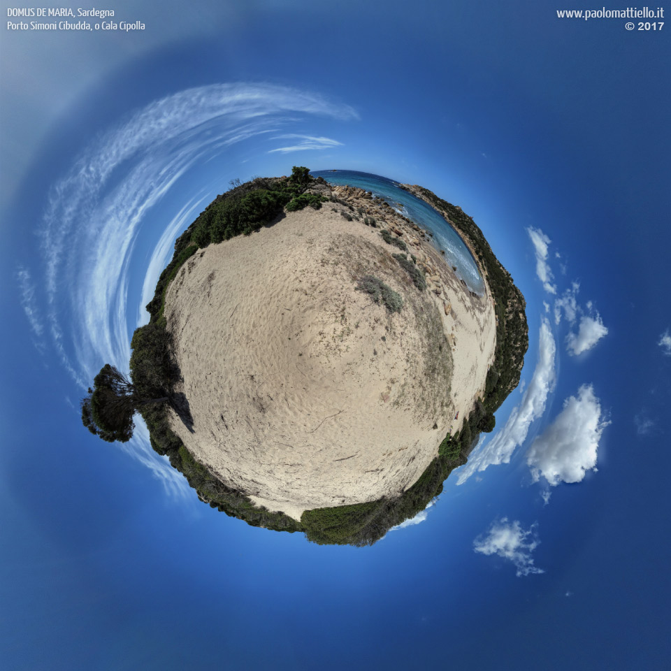 panorama stereografico stereographic - stereographic panorama - Sardegna→Domus de Maria→Chia | Cala Cipolla, 02.05.2017