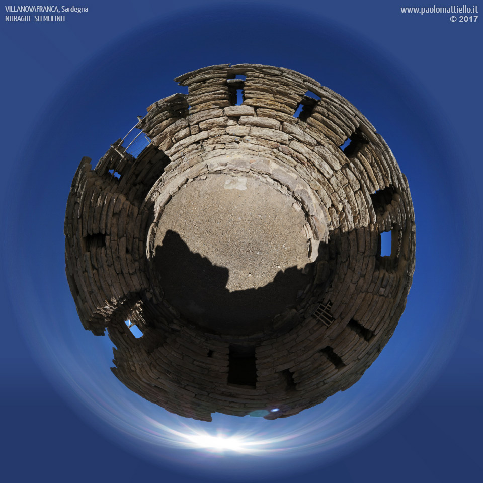 panorama stereografico stereographic - stereographic panorama - Sardegna→Villanovafranca | Complesso nuragico Su Mulinu, 07.05.2017