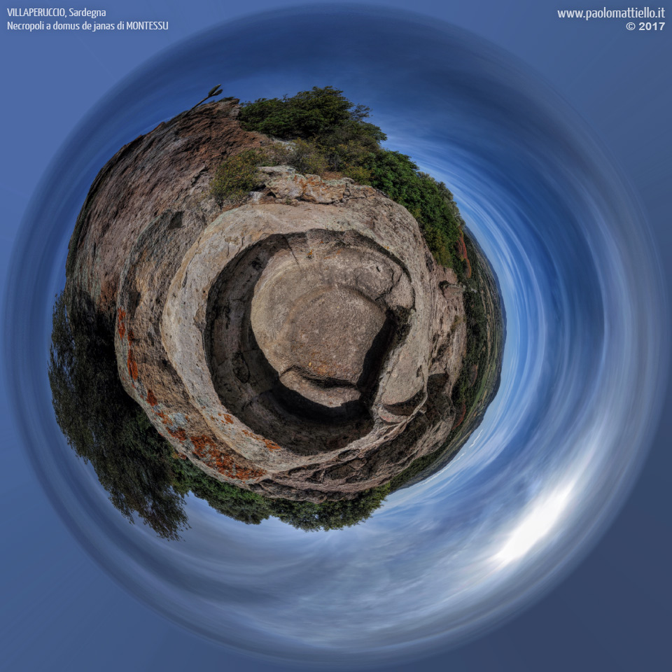 panorama stereografico stereographic - stereographic panorama - Sardegna→Villaperuccio | Necropoli prenuragica di Montessu, 09.05.2017