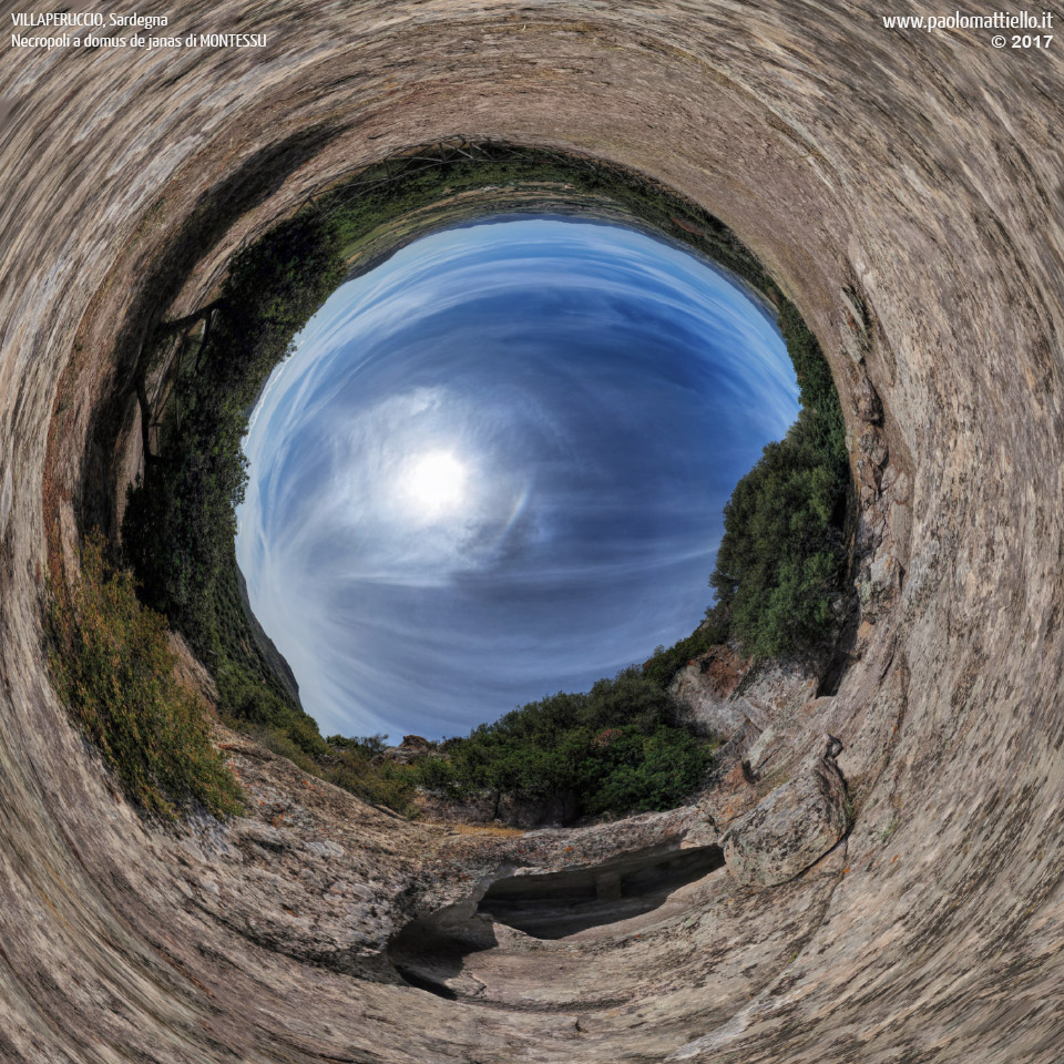 panorama stereografico stereographic - stereographic panorama - Sardegna→Villaperuccio | Necropoli prenuragica di Montessu, 09.05.2017