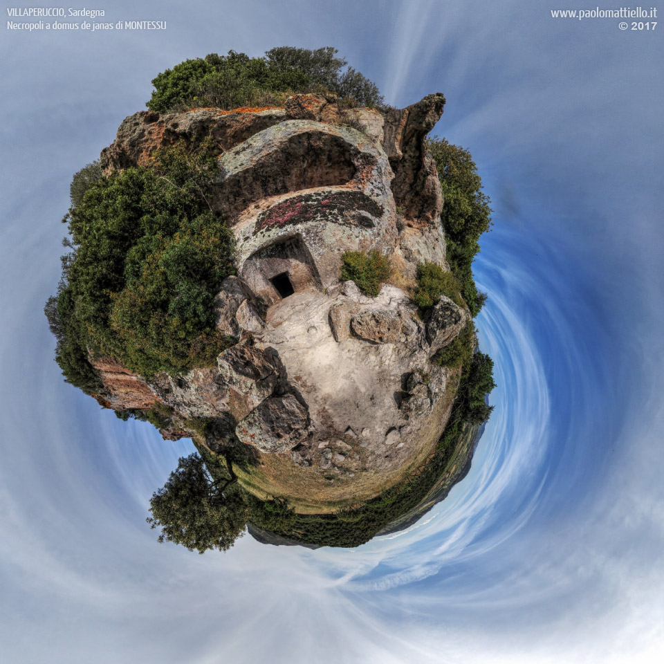 panorama stereografico stereographic - stereographic panorama - Sardegna→Villaperuccio | Necropoli prenuragica di Montessu, 09.05.2017