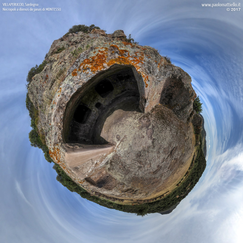 panorama stereografico stereographic - stereographic panorama - Sardegna→Villaperuccio | Necropoli prenuragica di Montessu, 09.05.2017