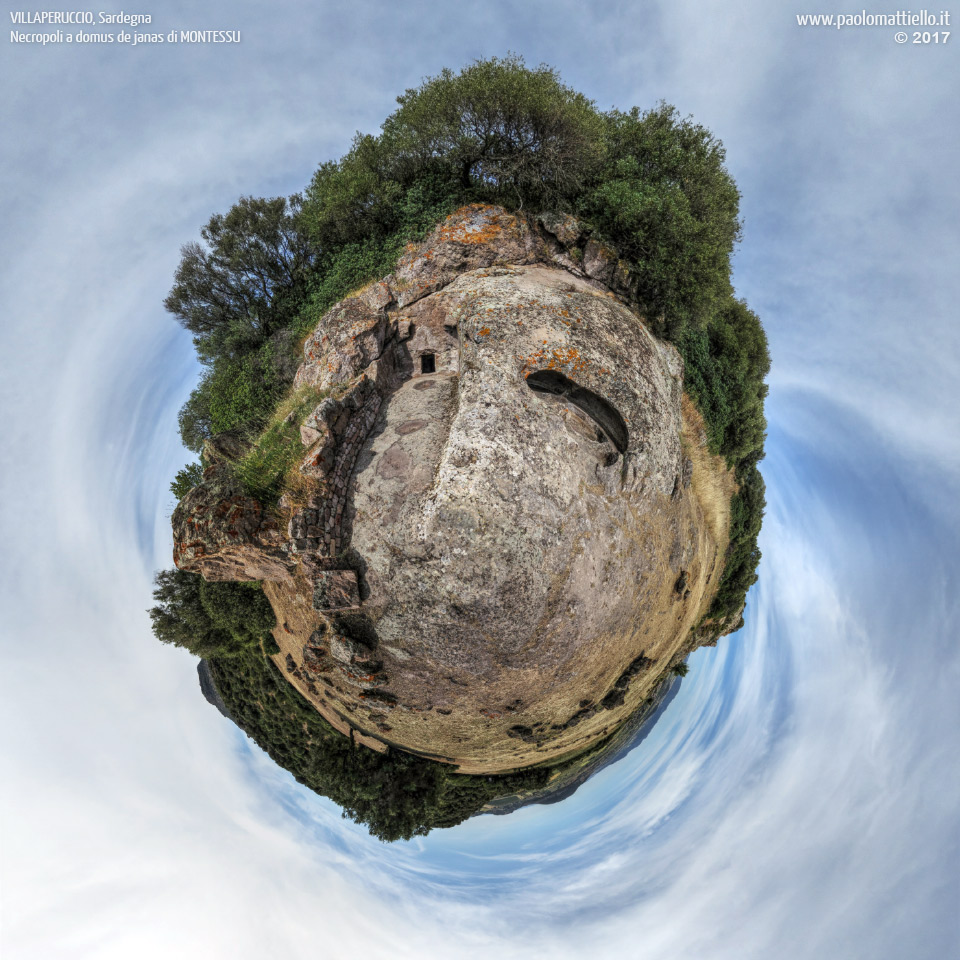panorama stereografico stereographic - stereographic panorama - Sardegna→Villaperuccio | Necropoli prenuragica di Montessu, 09.05.2017