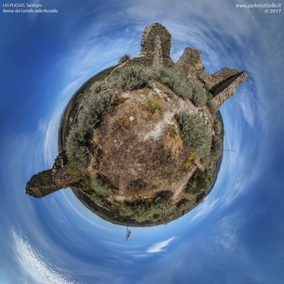 panorama stereografico stereographic - stereographic panorama - Sardegna→Las Plassas | Castello di Marmilla, 14.05.2017
