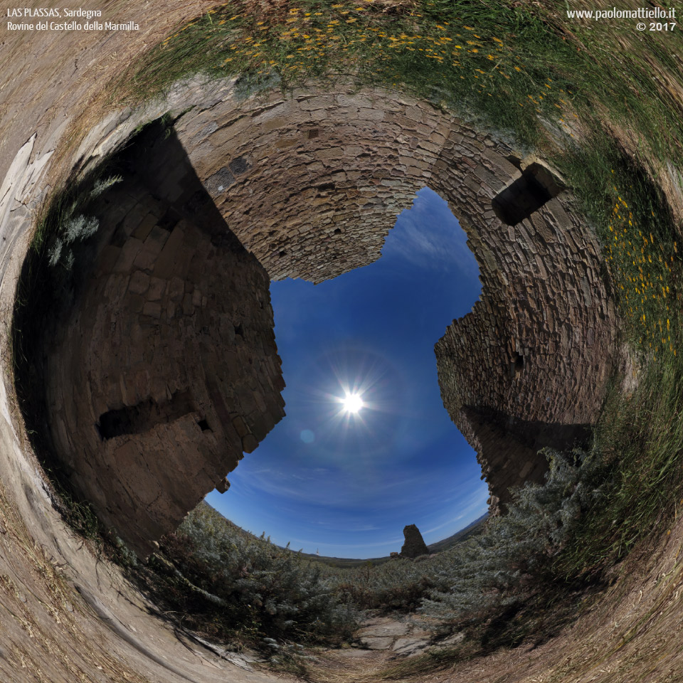 panorama stereografico stereographic - stereographic panorama - Sardegna→Las Plassas | Castello di Marmilla, 14.05.2017