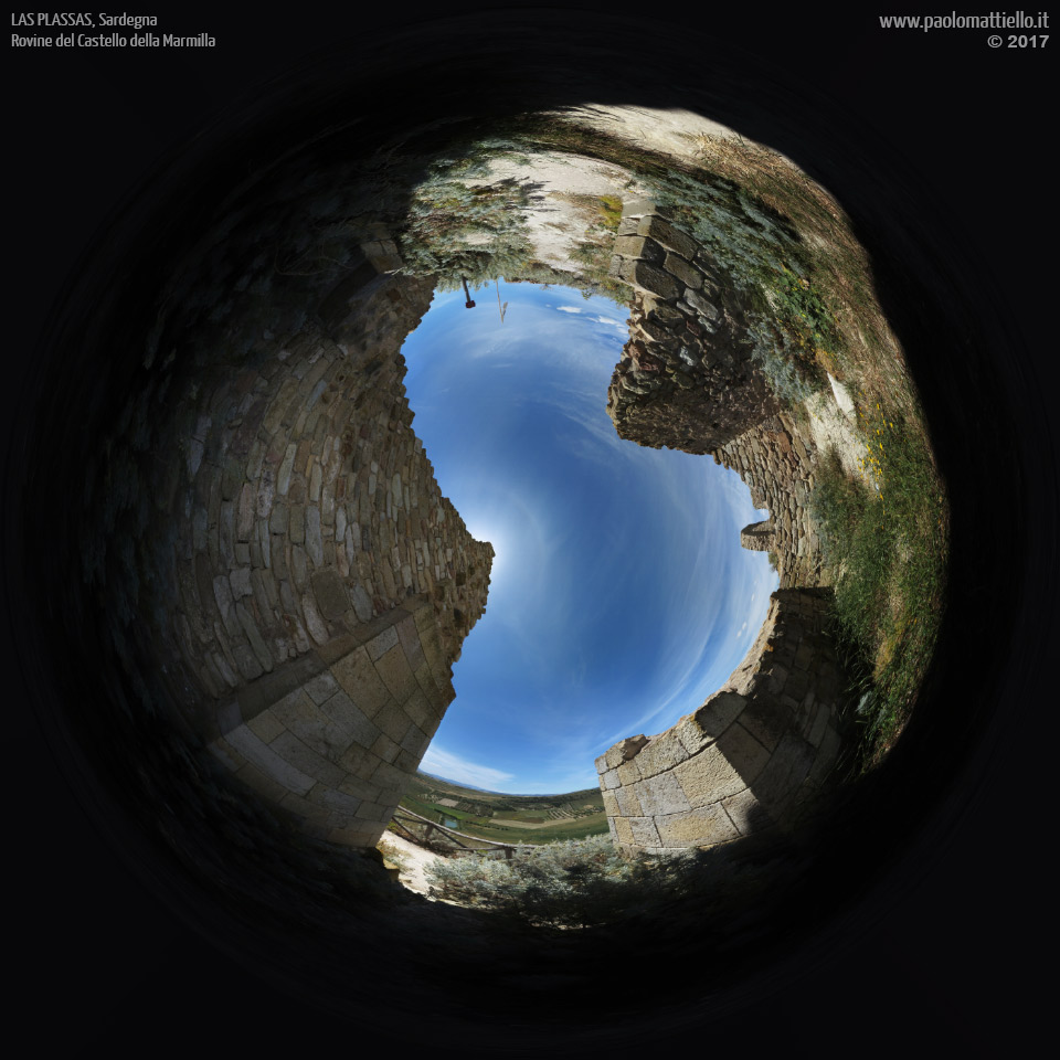 panorama stereografico stereographic - stereographic panorama - Sardegna→Las Plassas | Castello di Marmilla, 14.05.2017