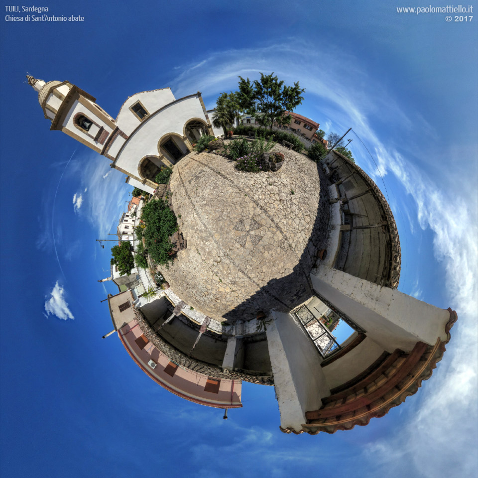 panorama stereografico stereographic - stereographic panorama - Sardegna→Tuili | Chiesa di Sant'Antonio Abate, 14.05.2017