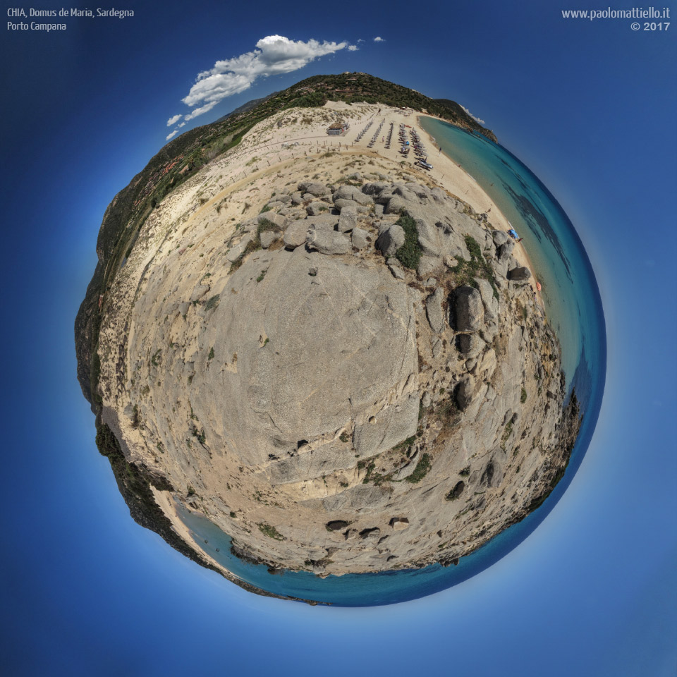 panorama stereografico stereographic - stereographic panorama - Sardegna→Domus De Maria | Chia, Porto Campana, 16.05.2017