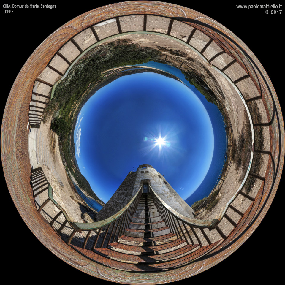 panorama stereografico stereographic - stereographic panorama - Sardegna→Domus De Maria | Chia, torre di Chia, 16.05.2017