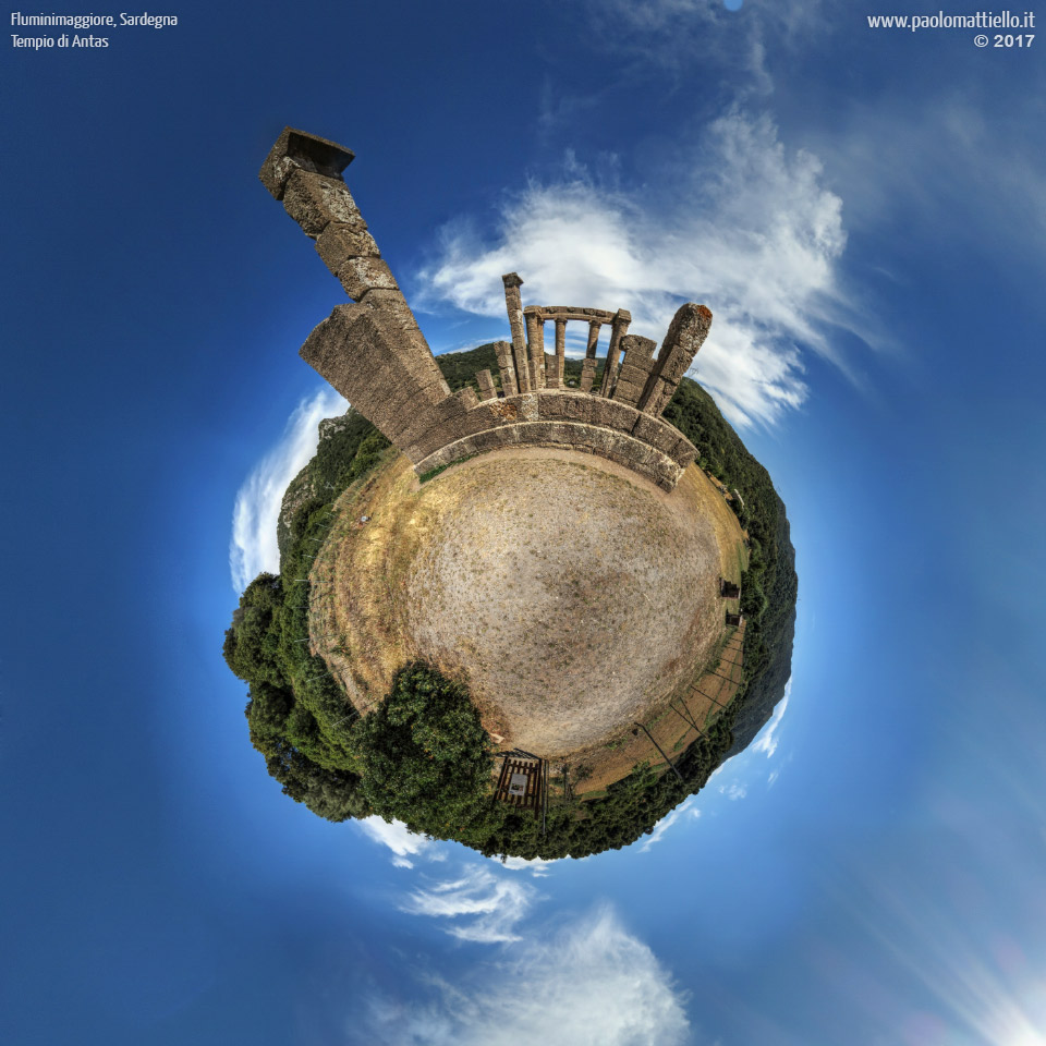 panorama stereografico stereographic - stereographic panorama - Sardegna→Fluminimaggiore | Tempio di Antas, 18.05.2017