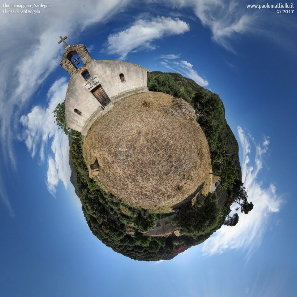panorama stereografico stereographic - stereographic panorama - Sardegna→Fluminimaggiore | Chiesa di Sant'Angelo, 18.05.2017
