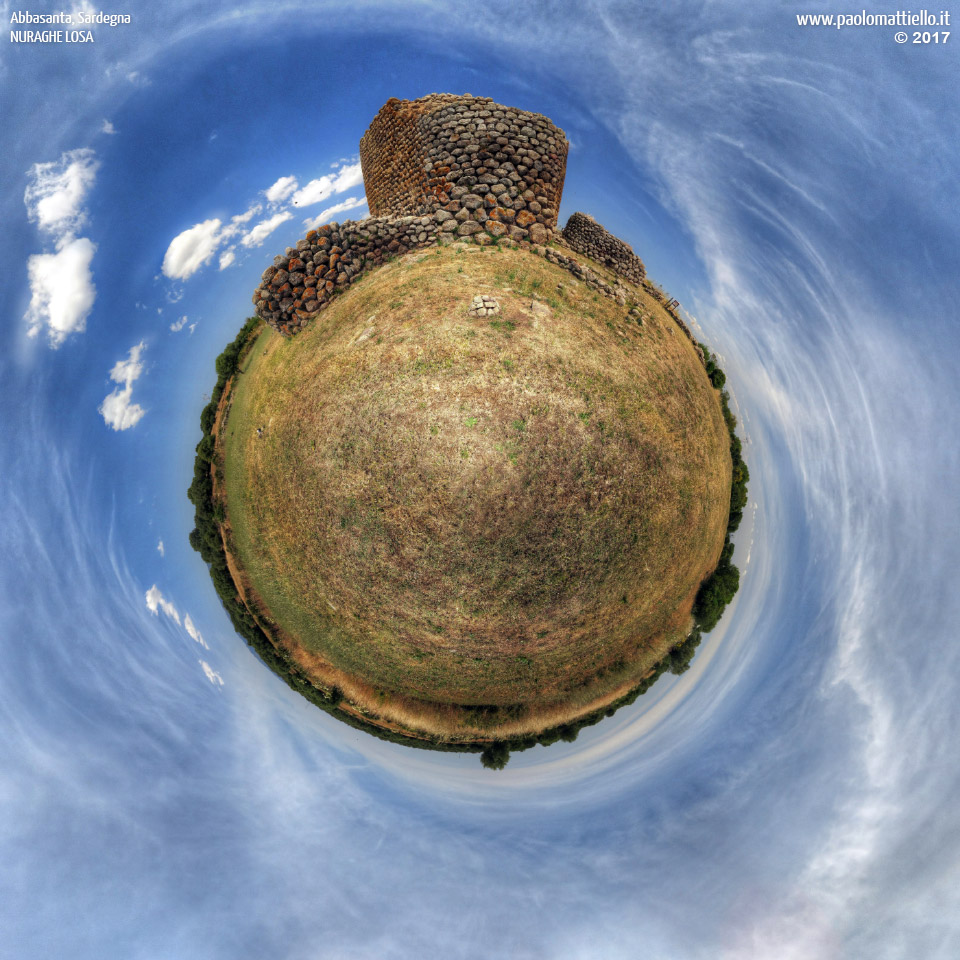 panorama stereografico stereographic - stereographic panorama - Sardegna→Abbasanta | Nuraghe Losa, 23.05.2017