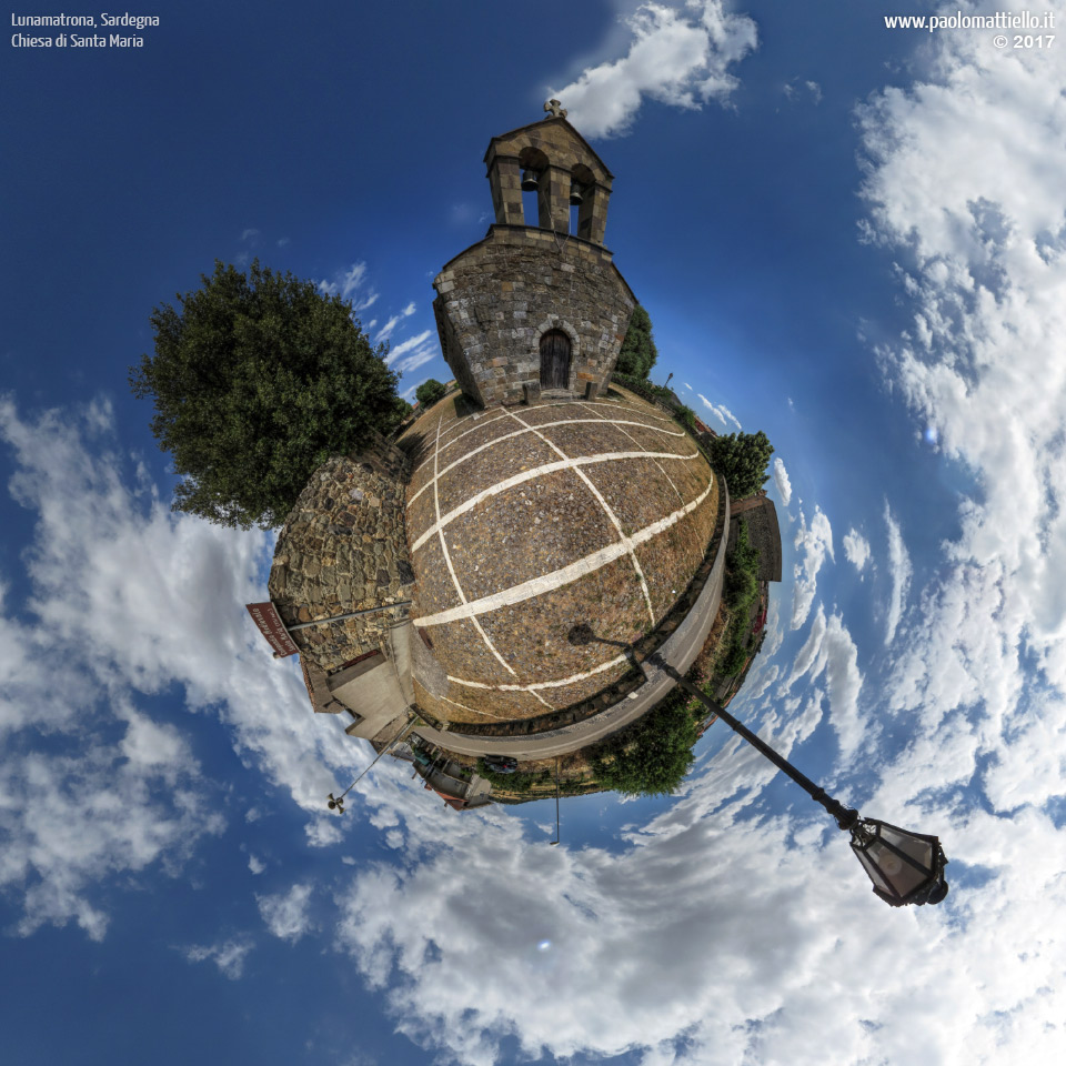 panorama stereografico stereographic - stereographic panorama - Sardegna→Lunamatrona | Compendio di Santa Maria, 26.05.2017