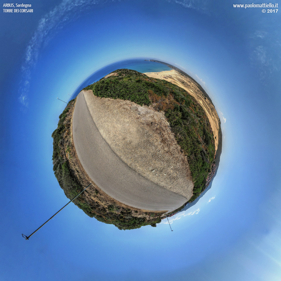 panorama stereografico stereographic - stereographic panorama - Sardegna→Arbus | Torre dei Corsari, 02.06.2017